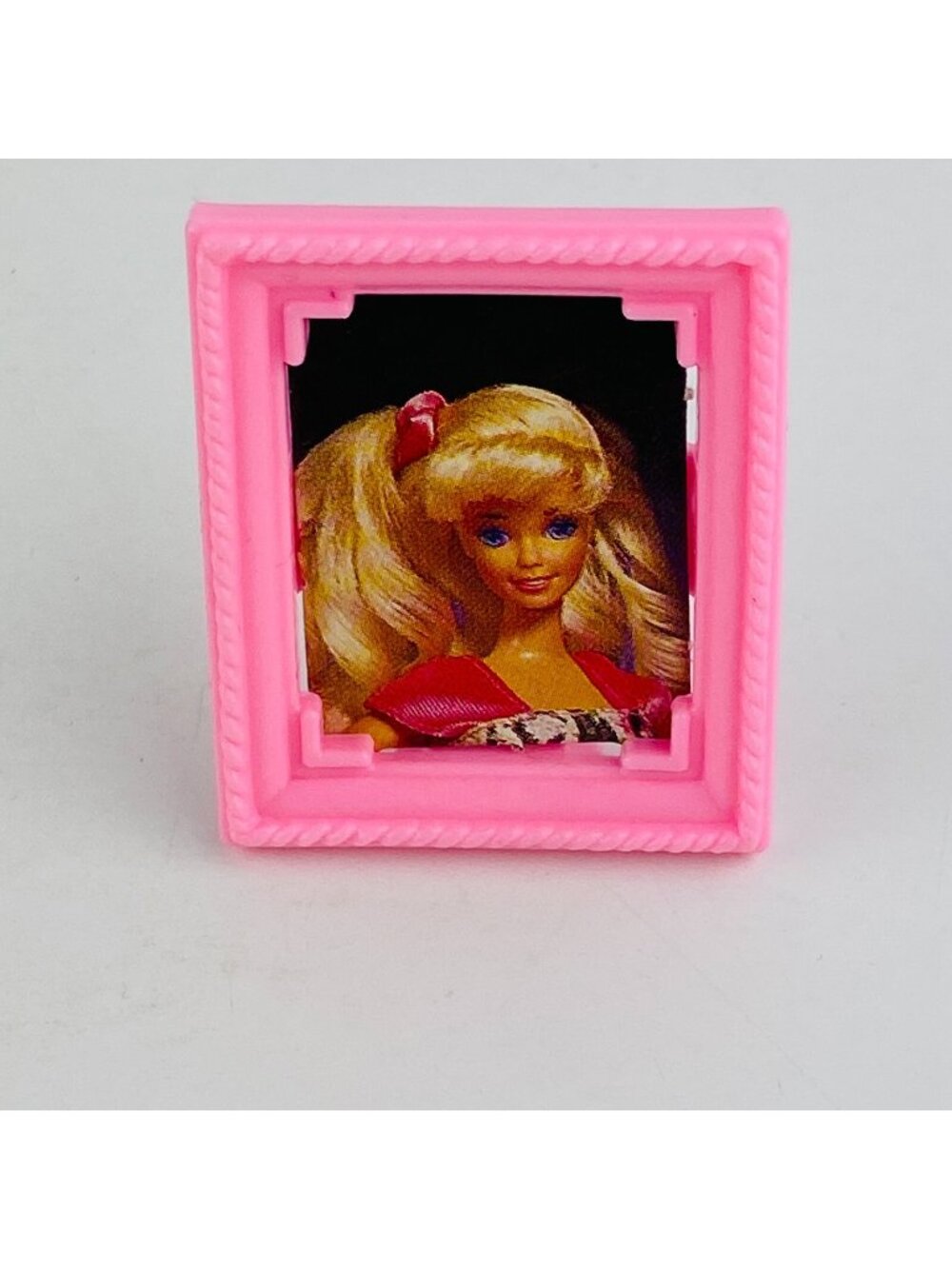 Adorable Barbie Pink Framed Picture Toy For Doll Playsets Kids Pretend Play